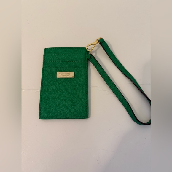 NWOT Kate Spade Saffiano Leather Small Slim Card Holder Green - Picture 4 of 7